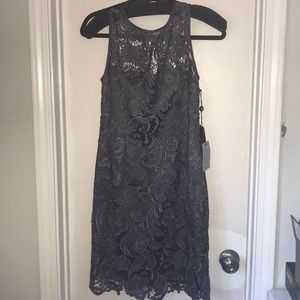 Illusion neck lace dress